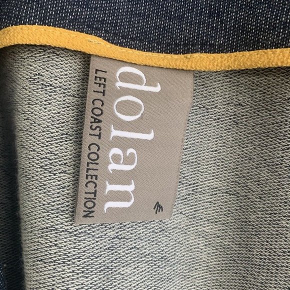 Anthropologie Dolan Chambray Open Cardigan Size Medium Jacket Blue Roll - Picture 6 of 10